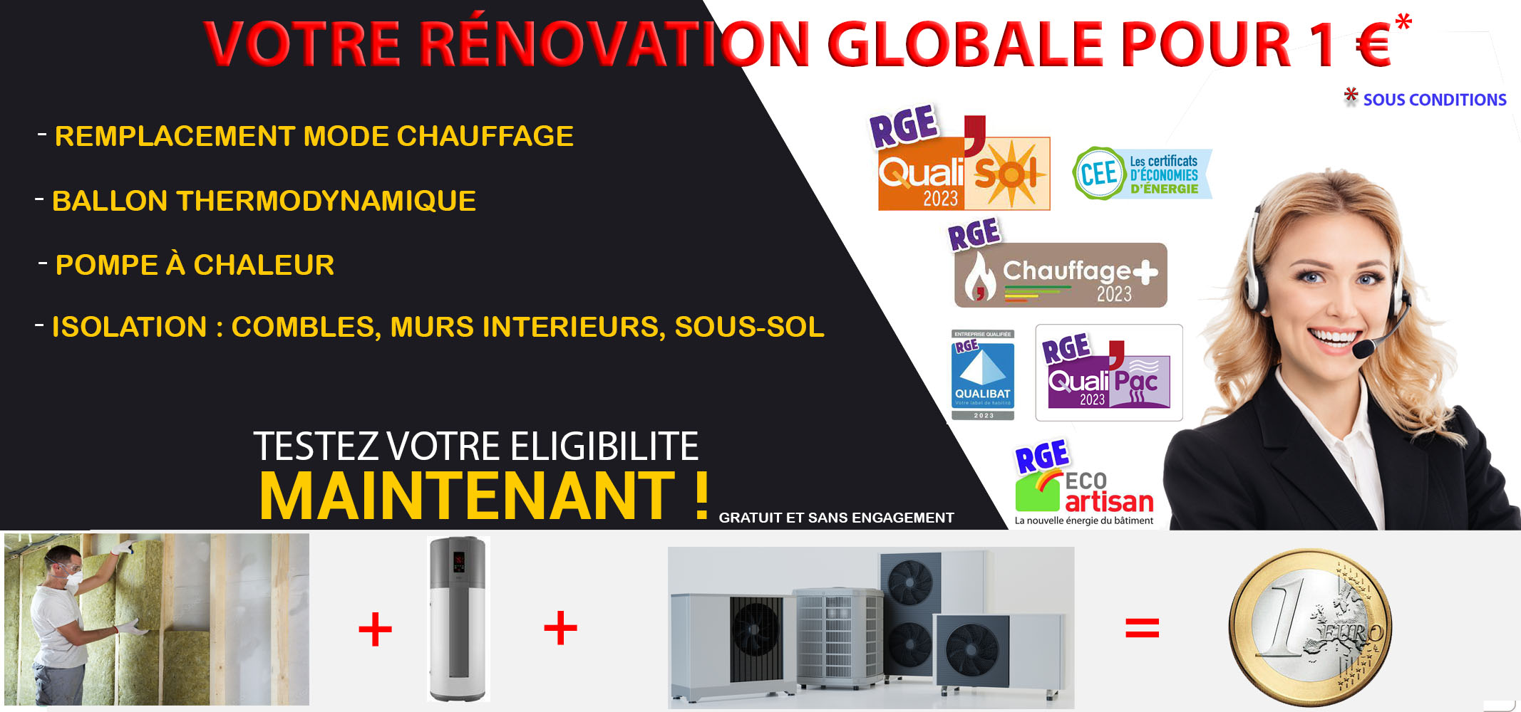 Isolation des combles 1 euro Bretigny 27800